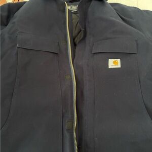 Carhartt Blue Performance Jacket with Durable Design Large Loose Fit